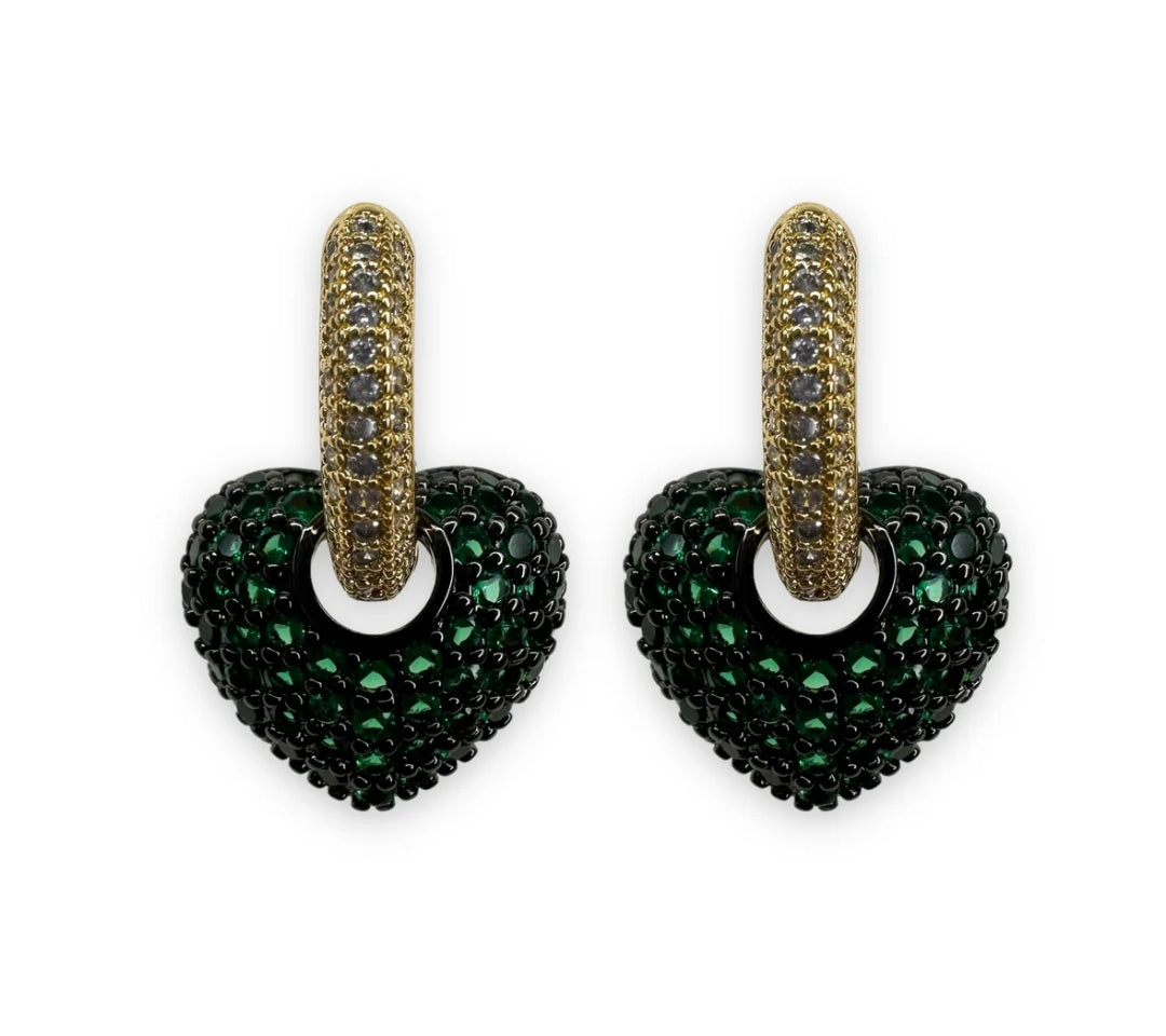 Luxury Crystal Heart Earrings