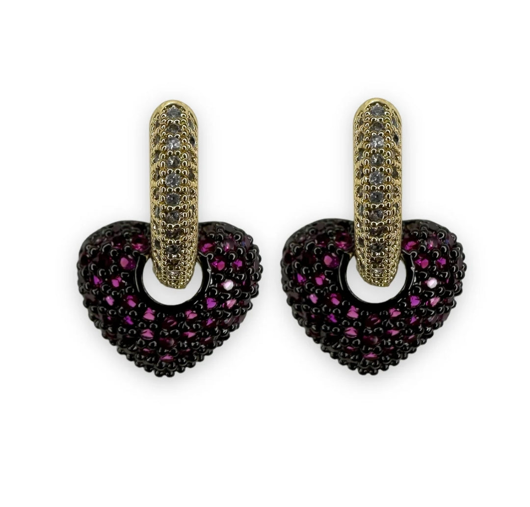 Luxury Crystal Heart Earrings