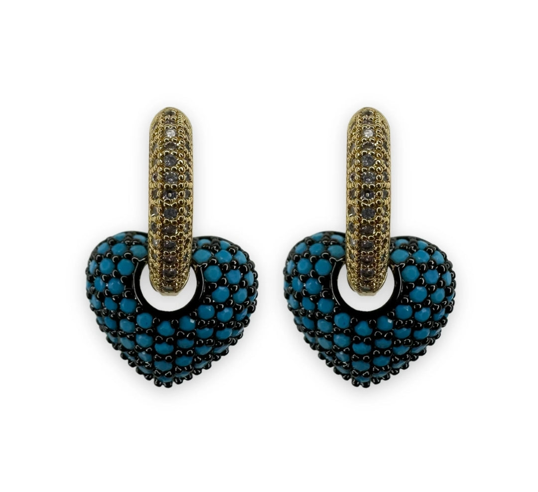 Luxury heart earrings