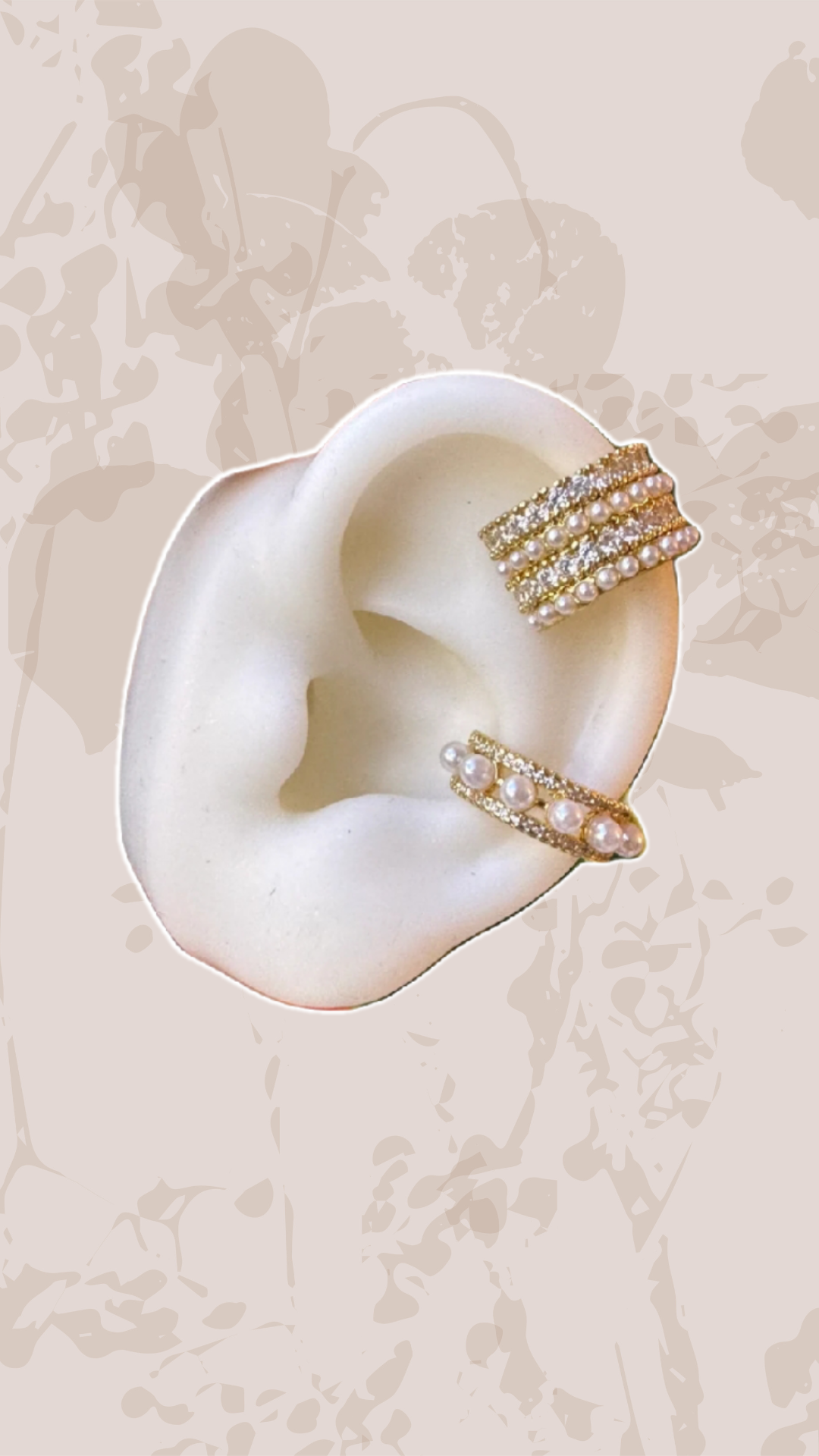 Zirconium pearl earcuff