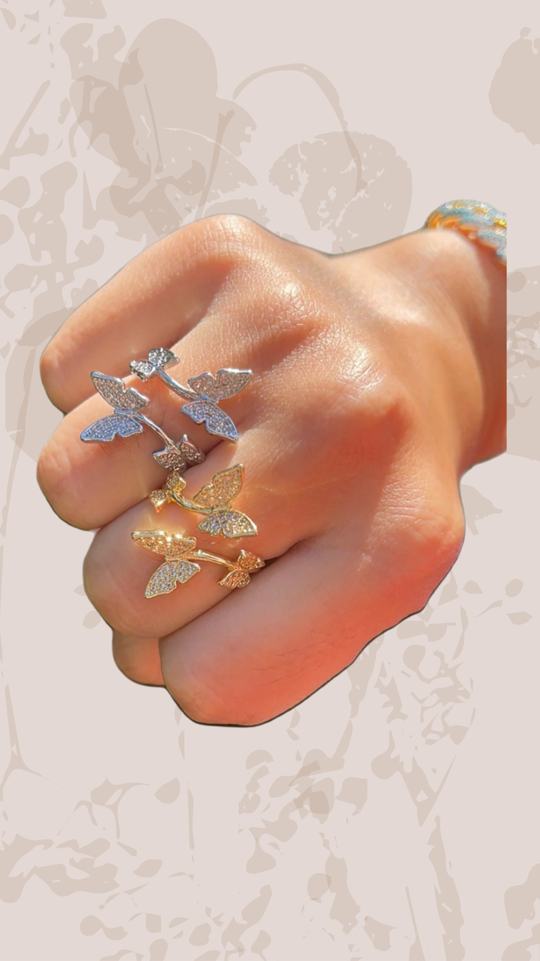 Infinite butterfly ring