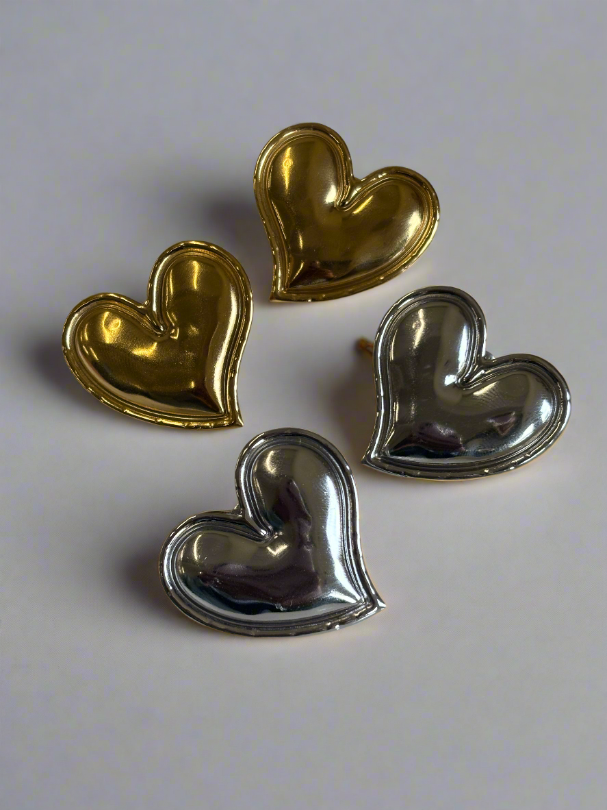 Glam Bold heart earrings