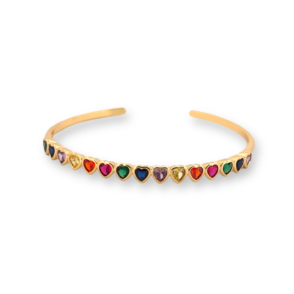 Heart multicolor cuff