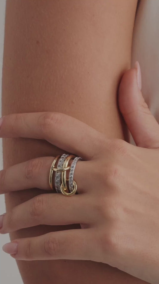 Amara interlock statement ring