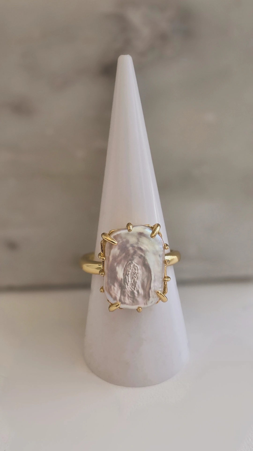 Calliope pearl statement ring