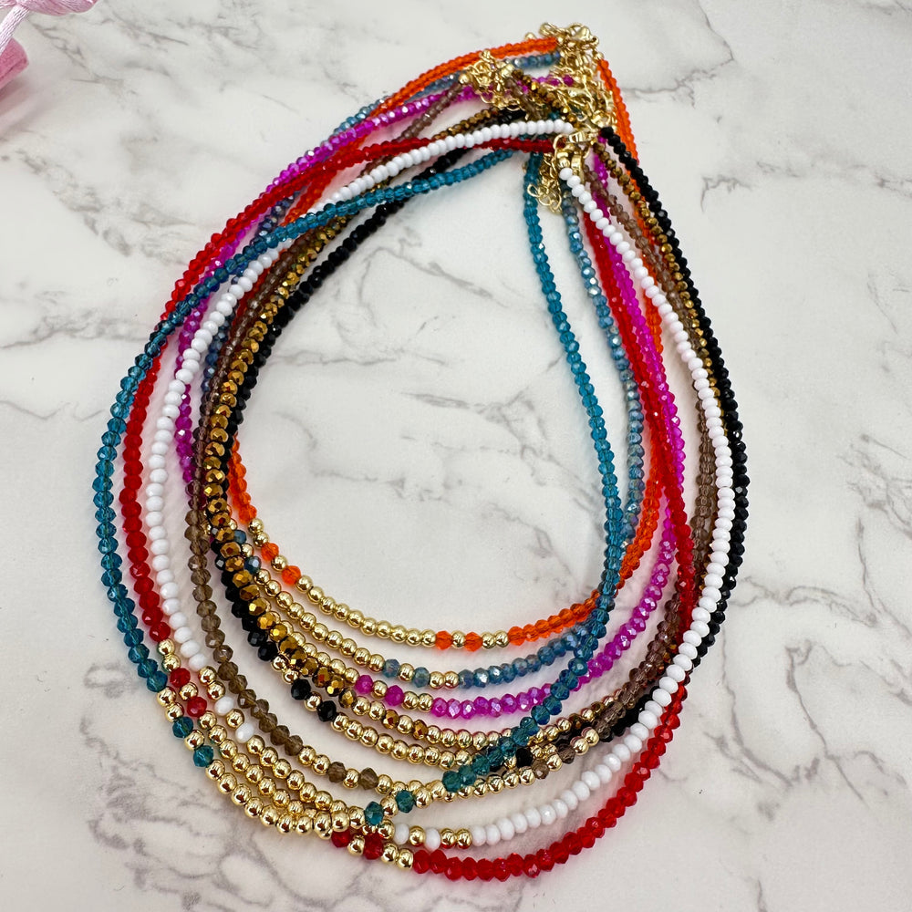 Crystal beaded necklace
