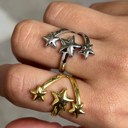Triple star bubble ring