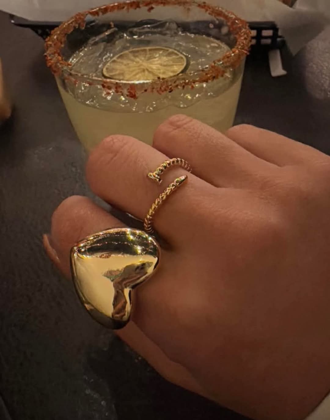 Bold heart ring