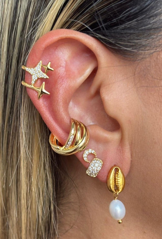 Puffy interlaced earcuff