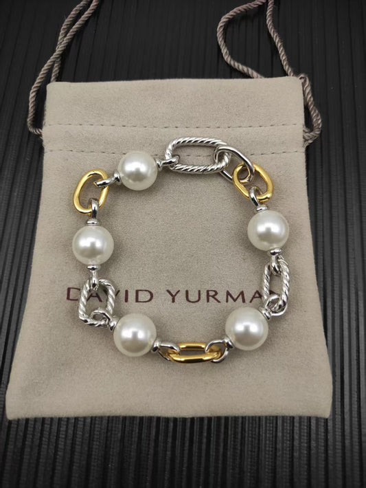 Pearl two tone bracelet