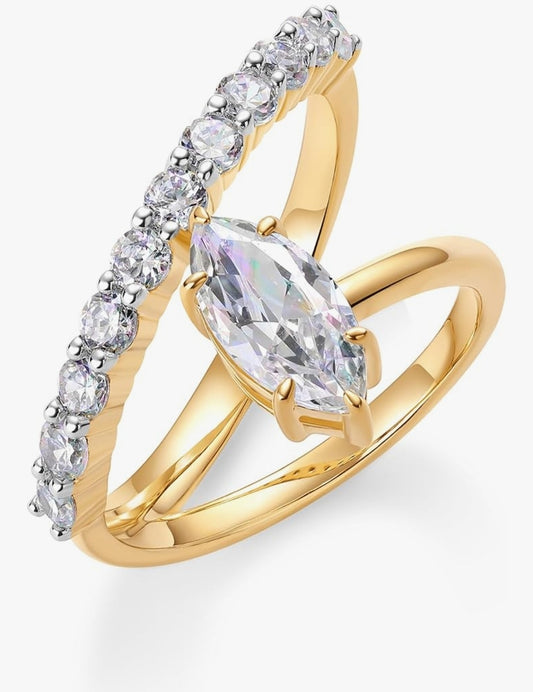 Heather crossover open ring