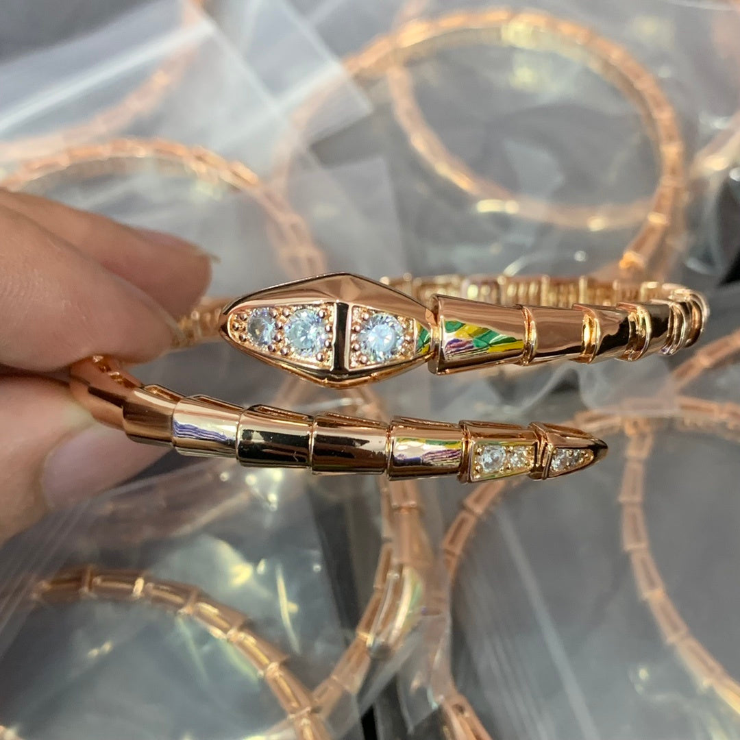 Serpent crystal bracelet