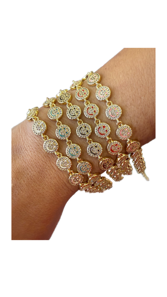 Happy smile crystal bracelet
