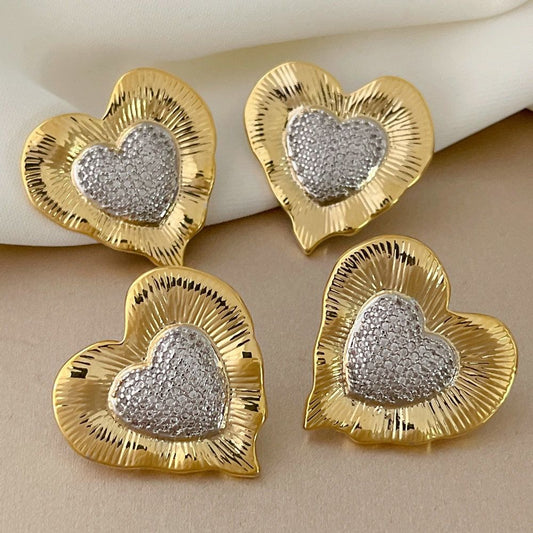 Marigold heart earrings