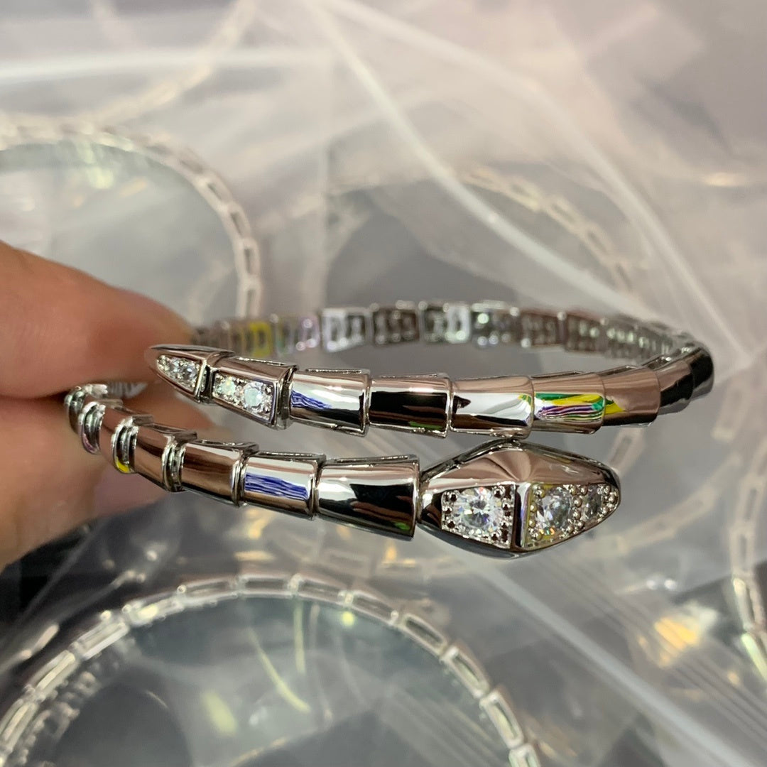 Serpent crystal bracelet
