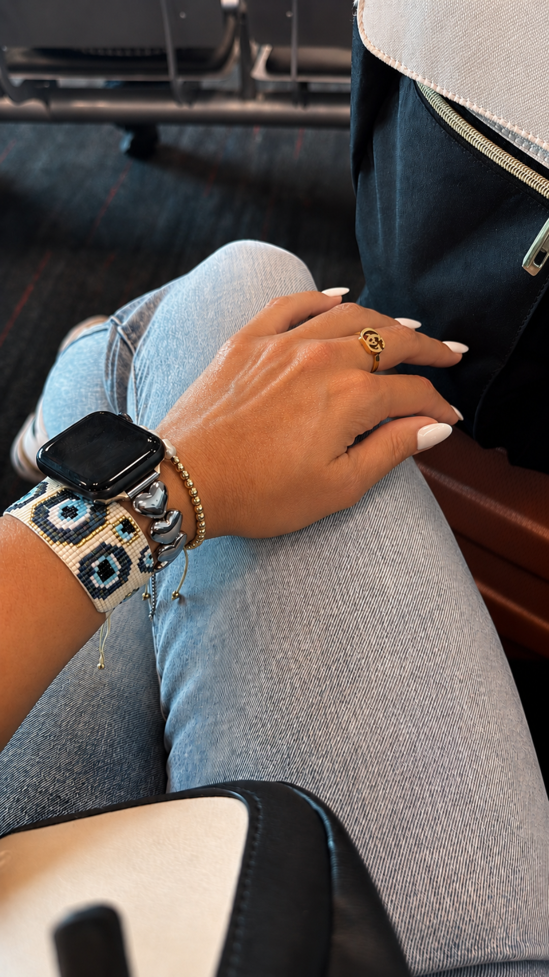 Evil eye statement bracelet