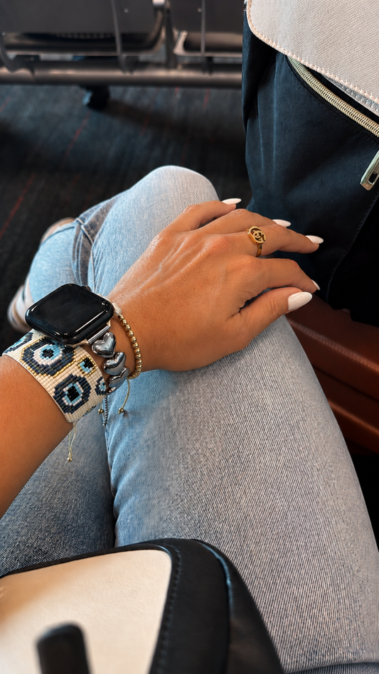 Evil eye statement bracelet
