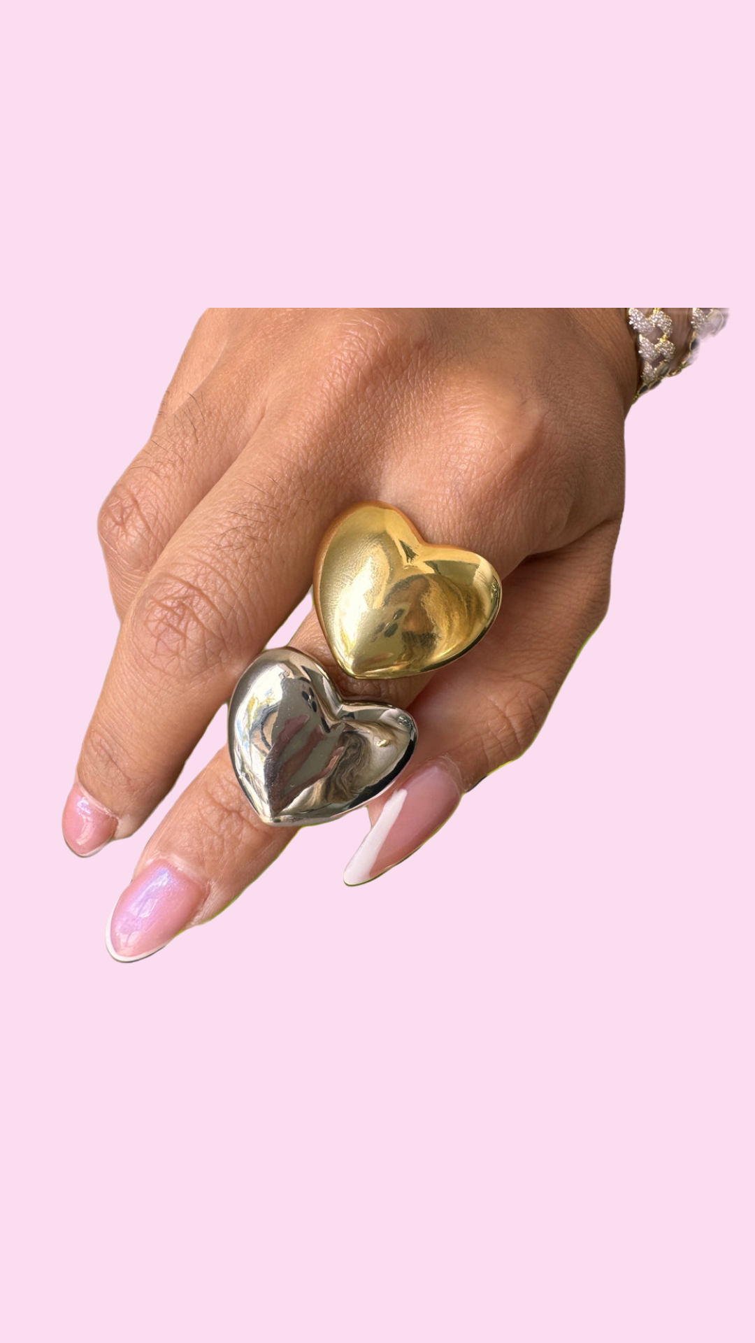 Bold heart ring