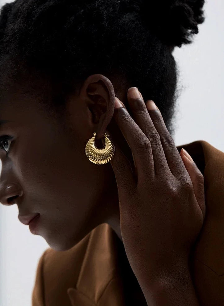 Aisha Chunky textured earrings
