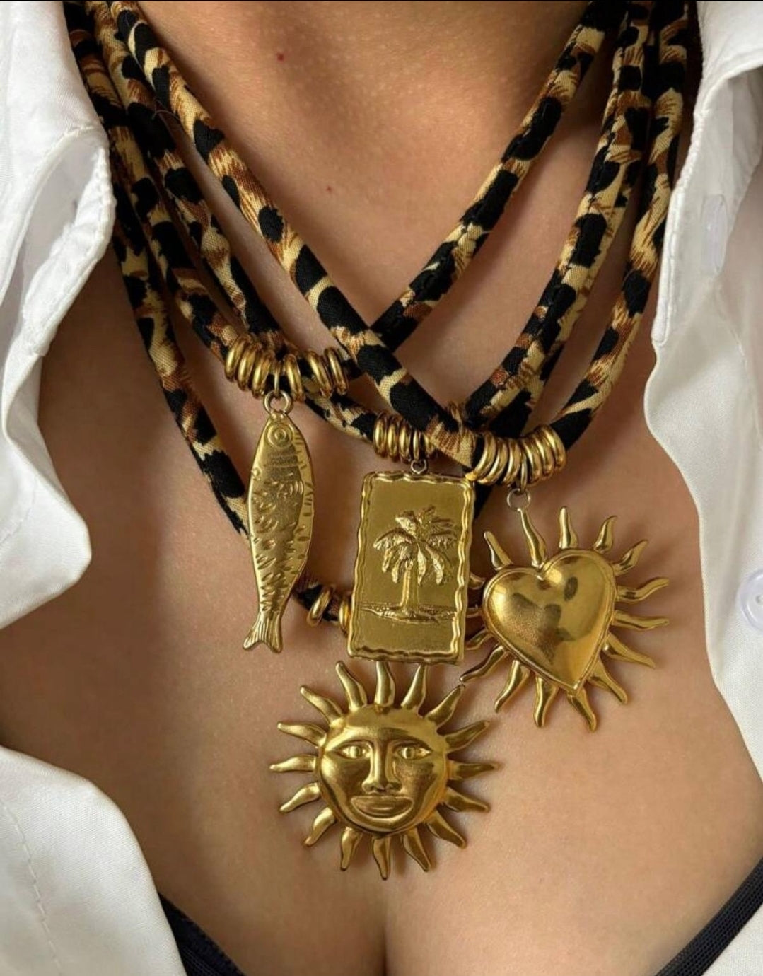 Leopard charm necklace ✨️