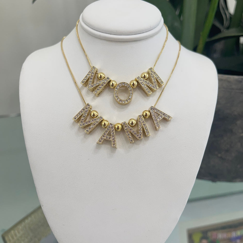 Mama or mom necklaces
