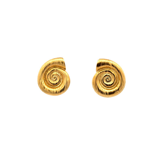 Spiral snail earrings
