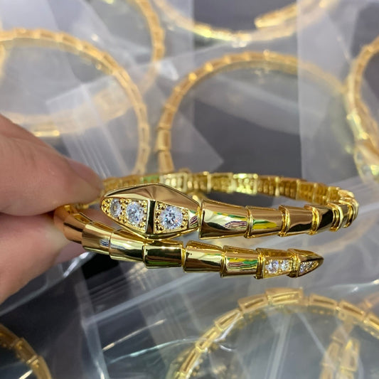 Serpent crystal bracelet