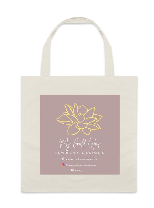 My Gold Lotus Design Tote Bag