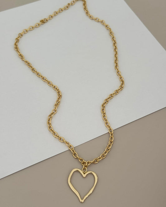 Open heart necklace